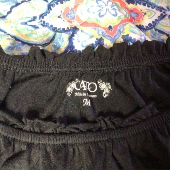 Cato medium Black Sleeveless Tank Top (5L) - Picture 2 of 7